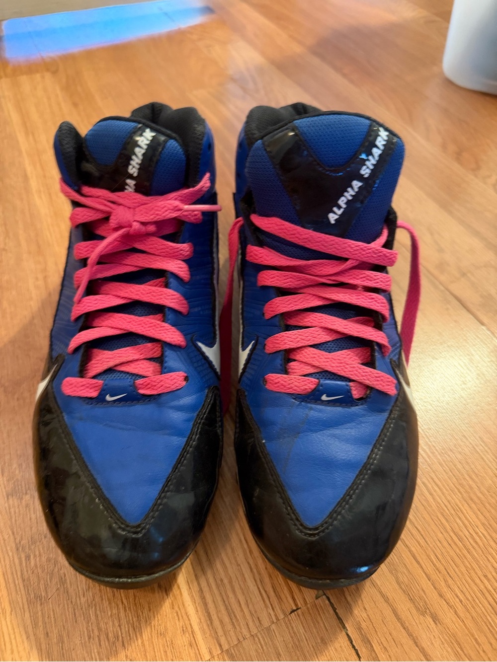 Nike Men High-Top Sneakers in Blue, Pink and Black